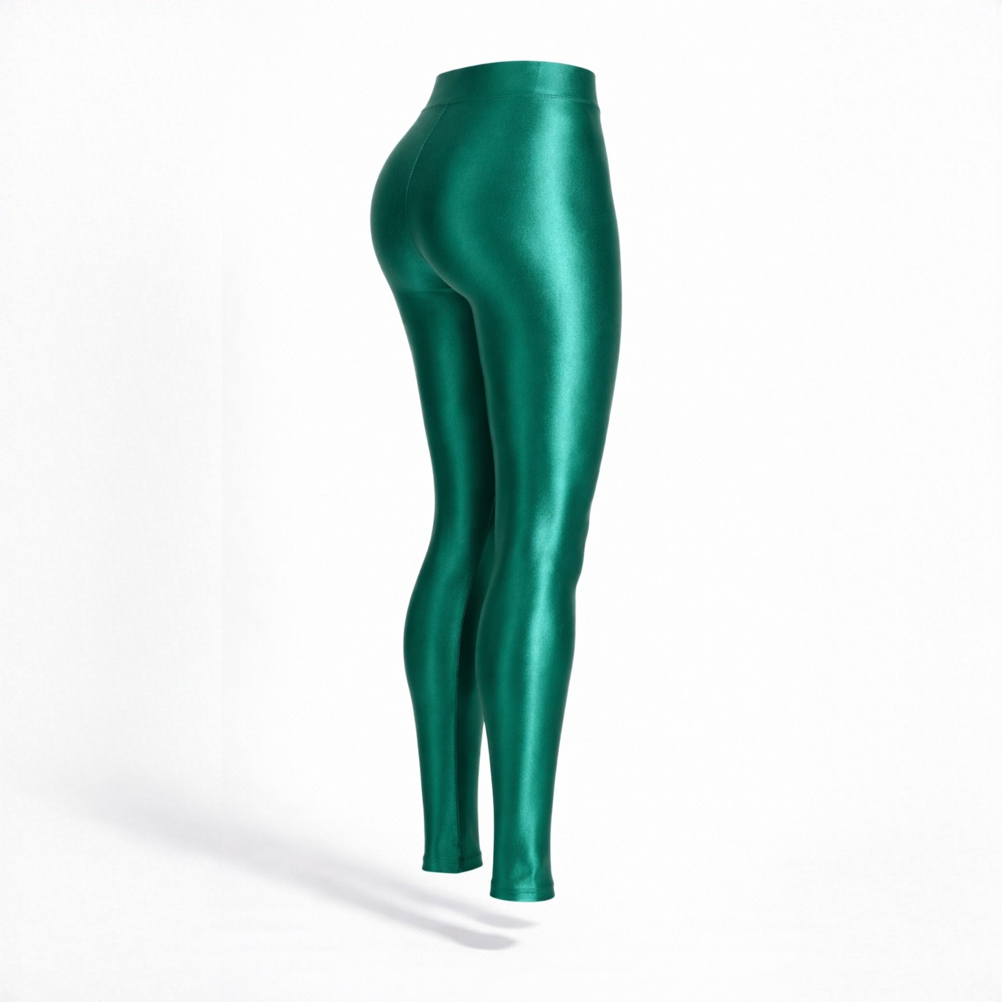 Colanți verzi modelatori Foxy Luxury talie înaltă efect push-up - vedere spate produs