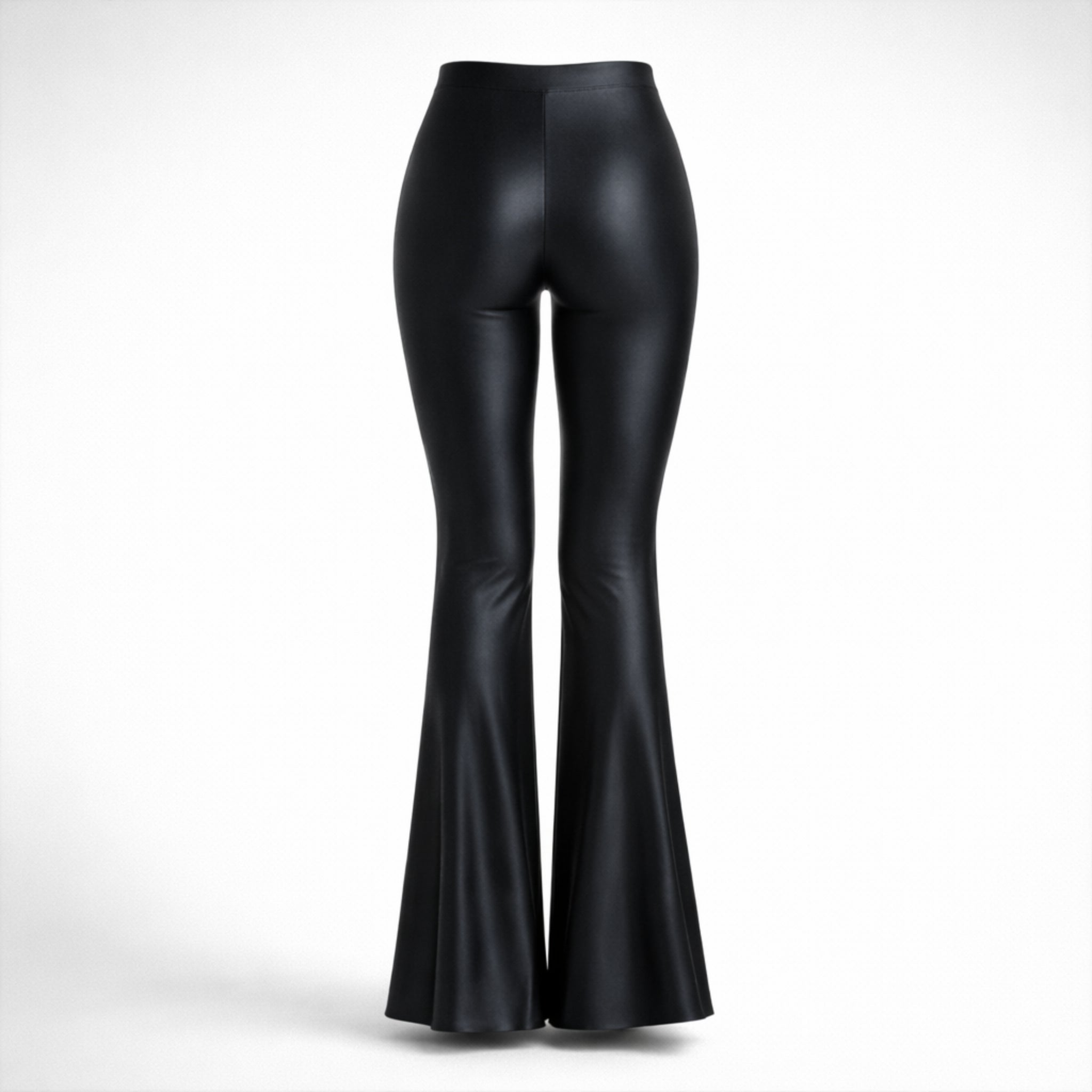 Design retro-chic si croiala evazata eleganta colanti negri luciosi Foxy Luxury