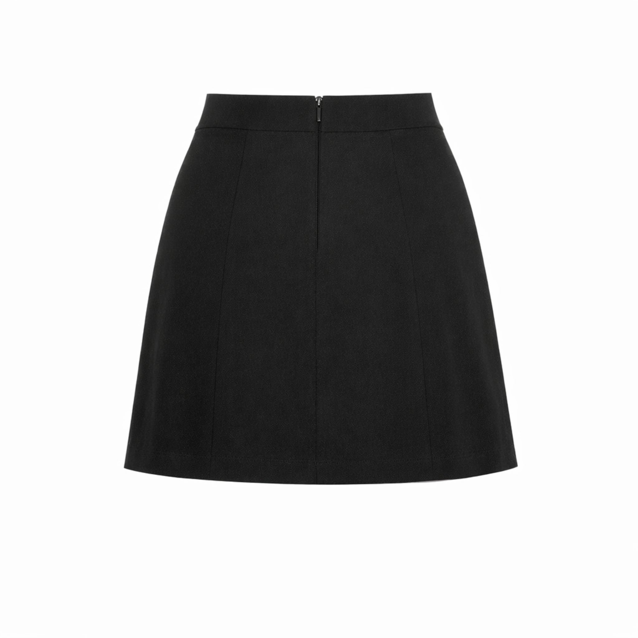 Fusta neagra scurta cu tulle pe picior