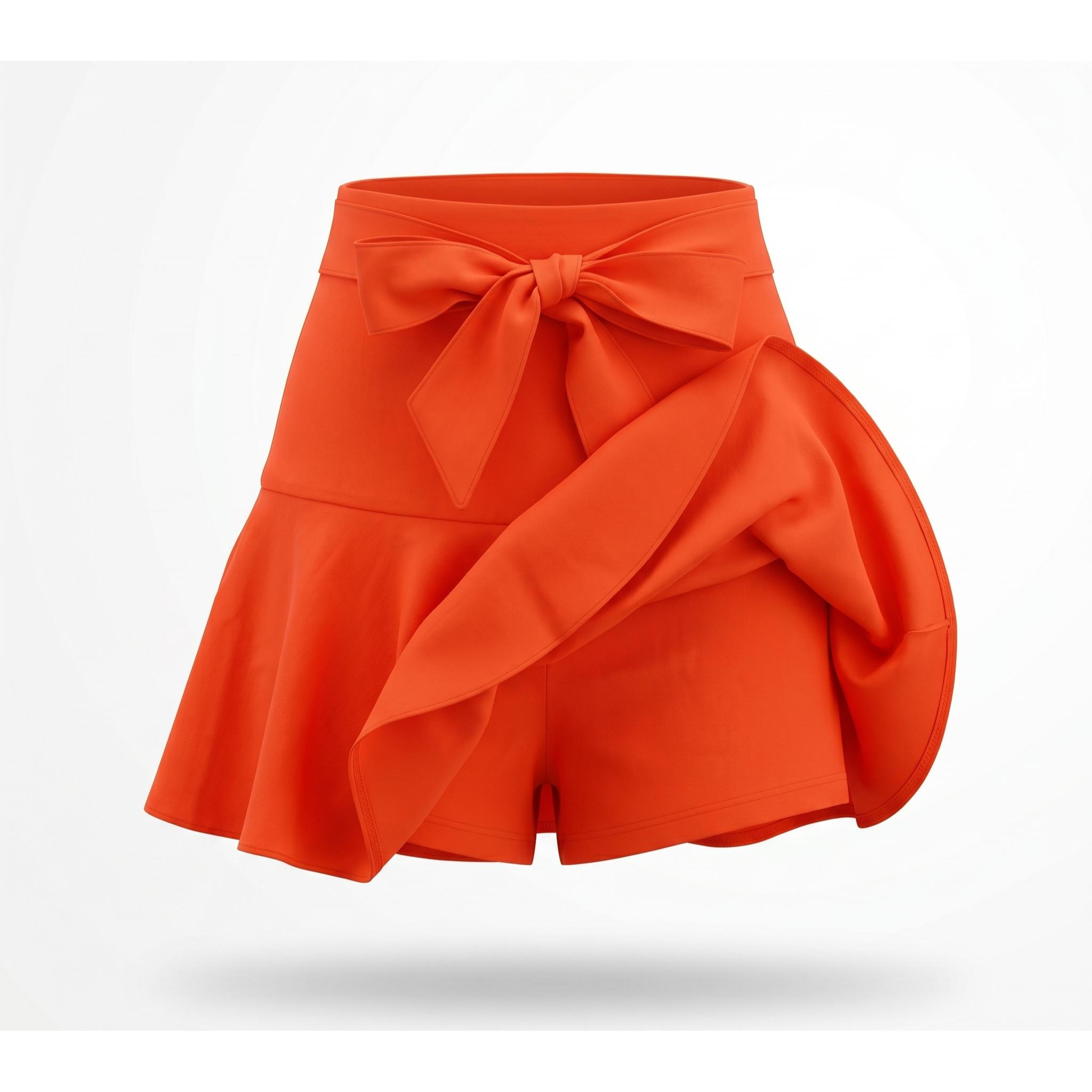 Fustă-Pantalon Corai cu Volan și Fundă