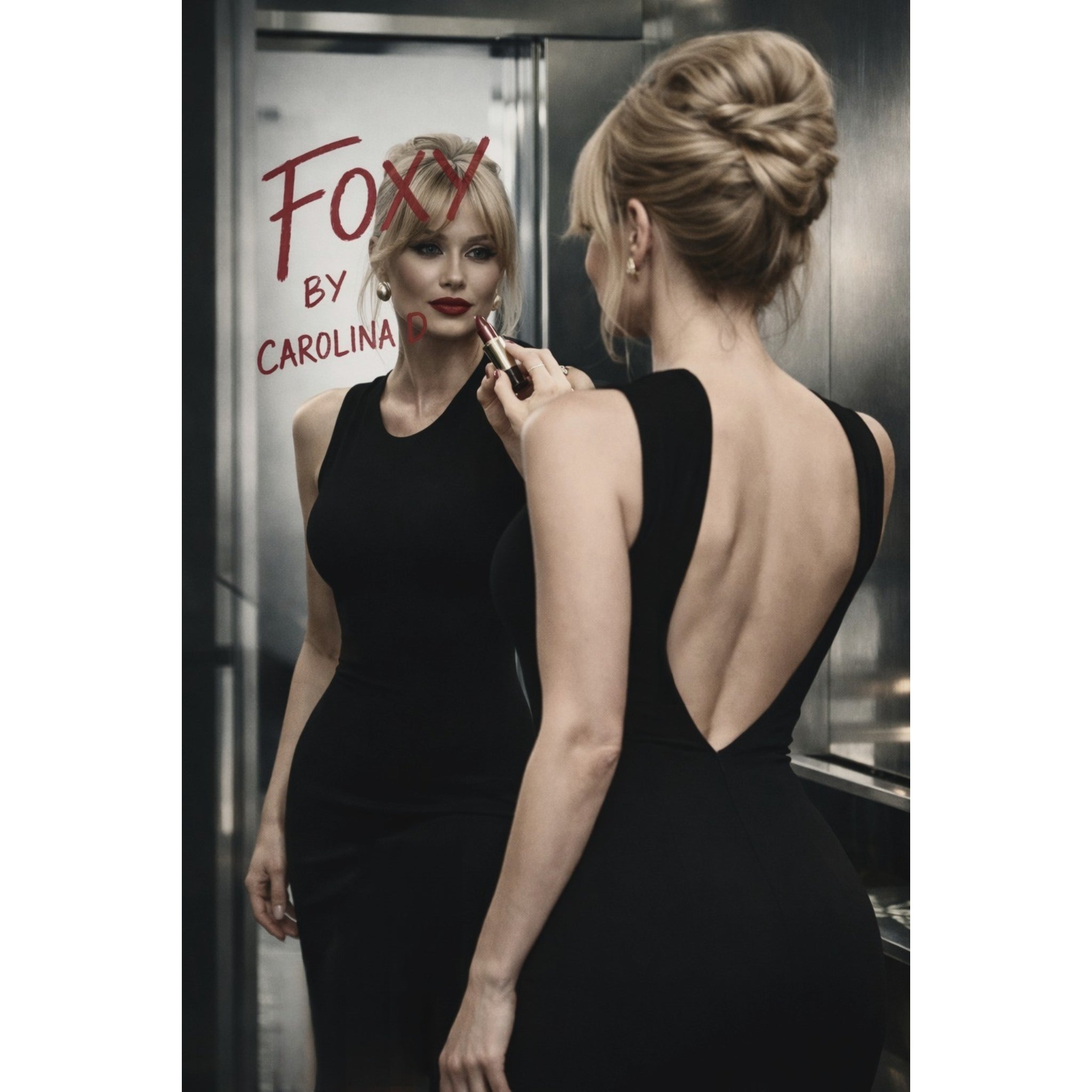 Rochie neagra midi elastica cu spatele gol