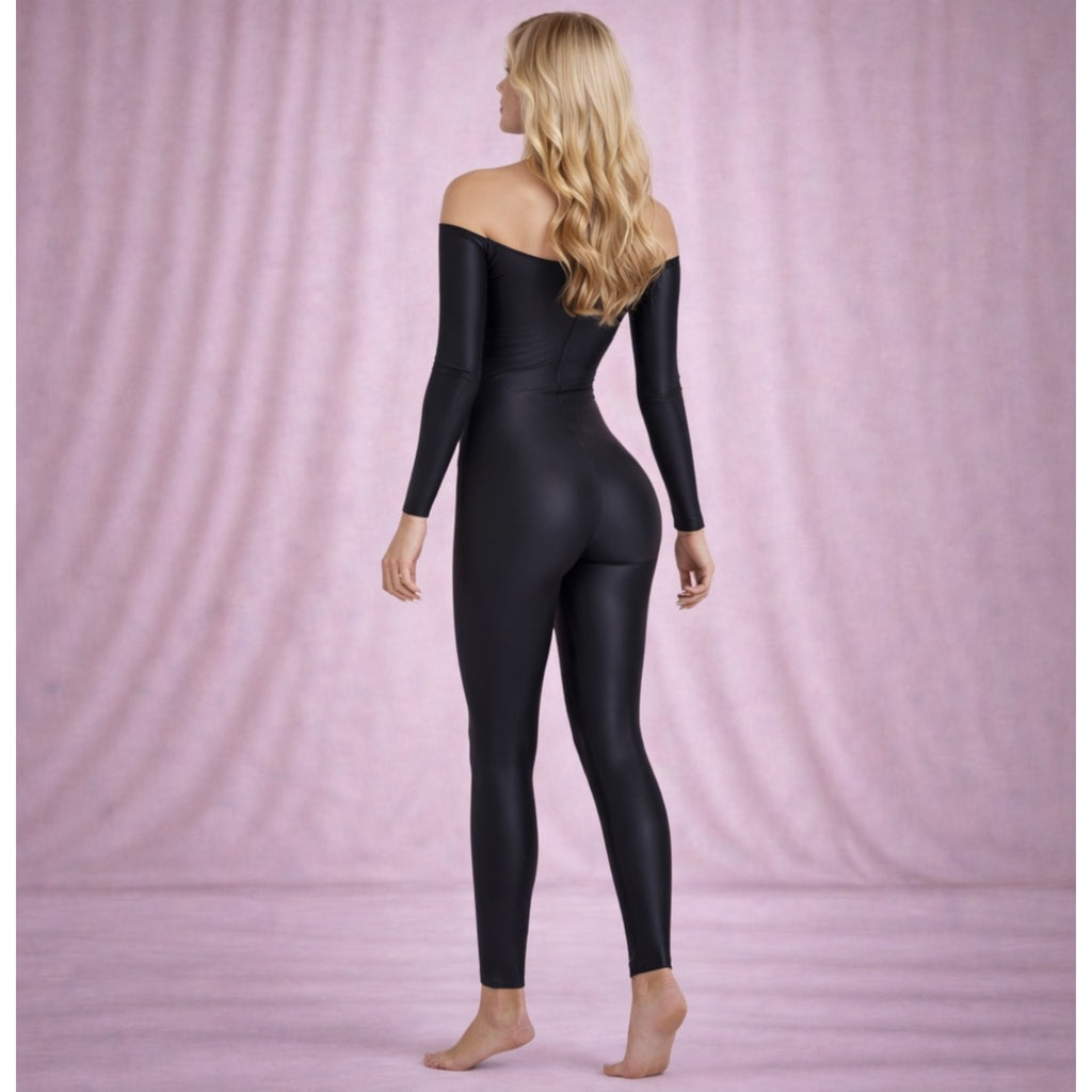 Textură material sidefat elastic premium salopetă Foxy Luxury FXY16 - 80% poliamidă 20% elastan