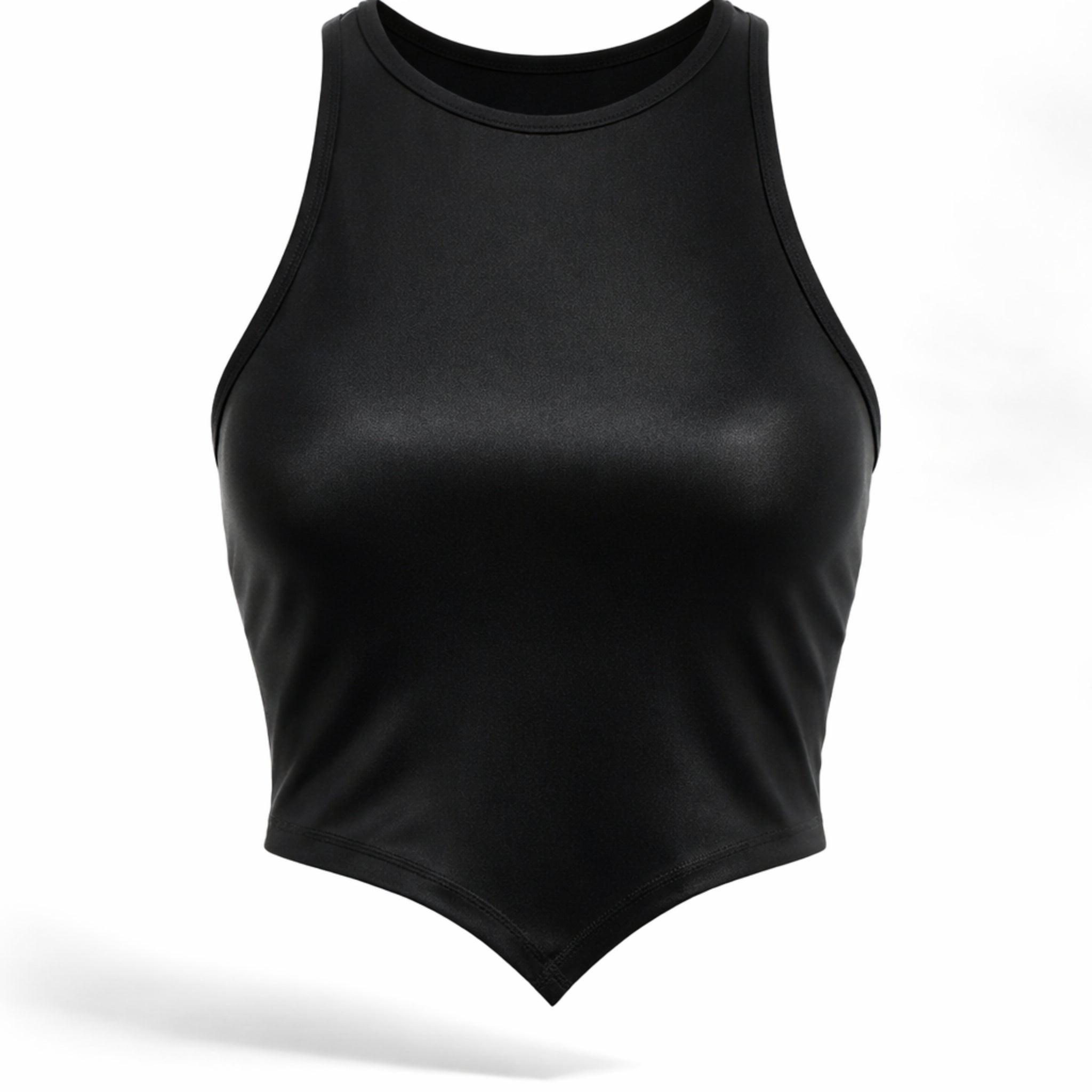 top damă decupat, top asimetric talie, lycra premium, haine fashion ieftine, calitate designer, top festival, bustieră yoga, top negru lucios, poliamidă și elastan.